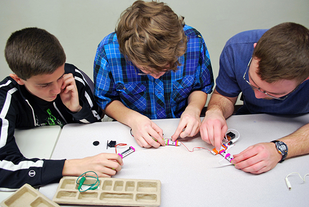 Engineering Explorers working on littleBits
